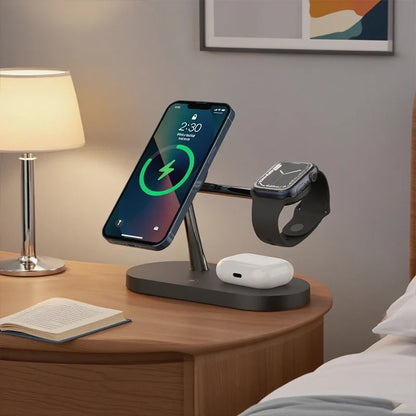 3-in-1 Magnetic Wireless Charger Station for Devices