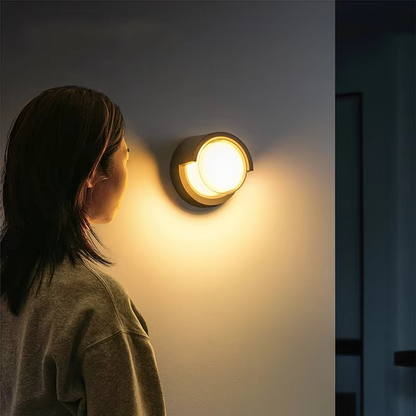 Solar-Powered Wall Light with Motion Detection for Outdoor Safety