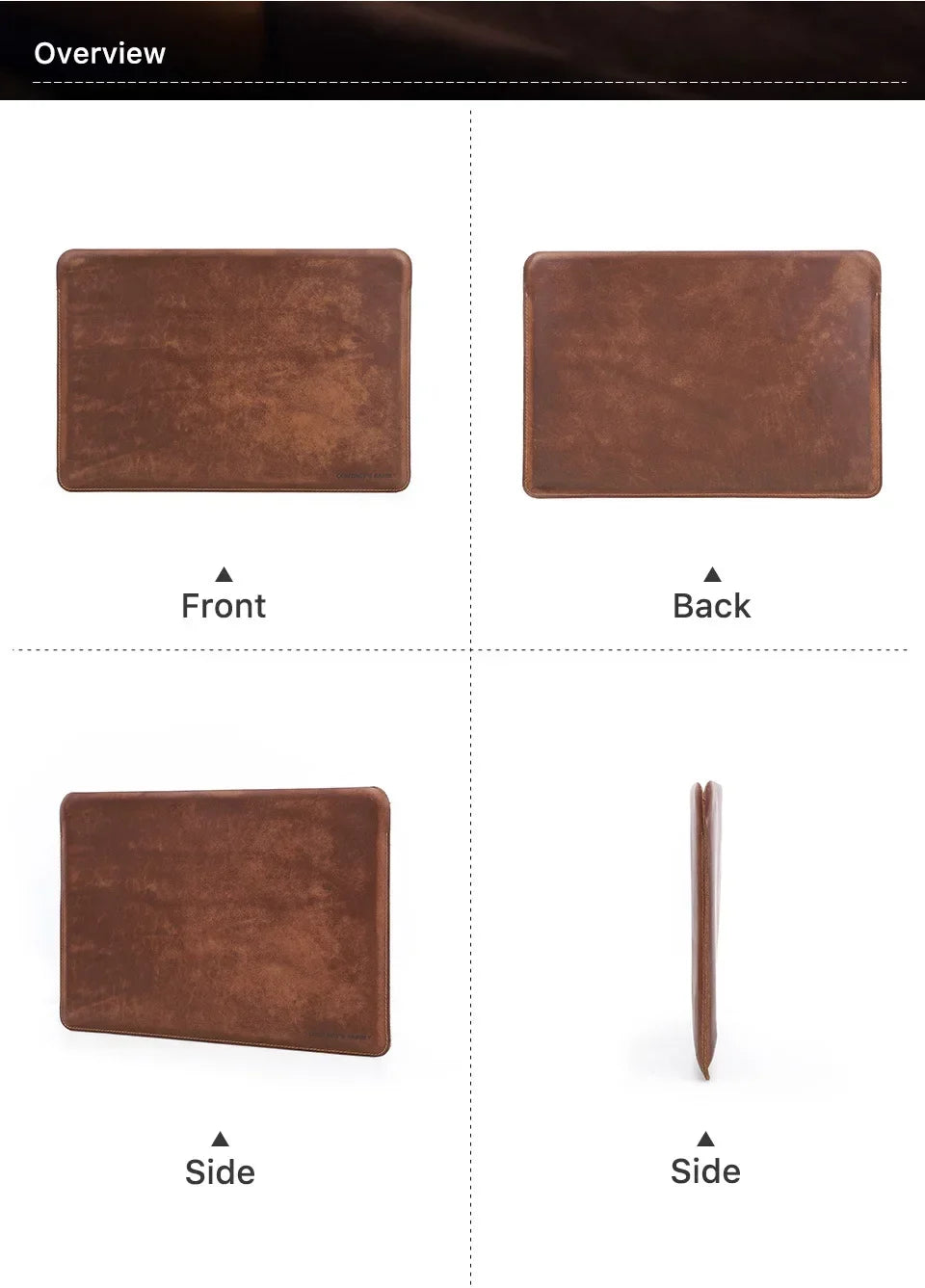 Authentic Leather Laptop Messenger Bag - Handcrafted Cowhide