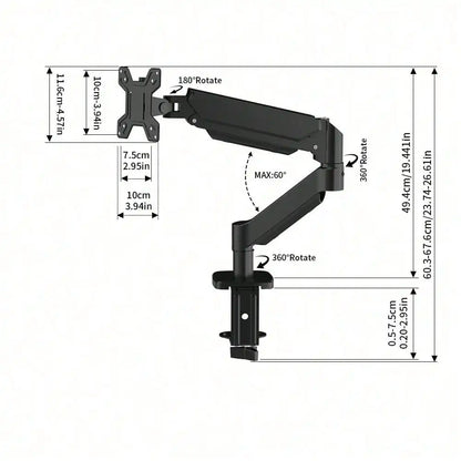 Dual Monitor Stand with Gas Spring Mechanism