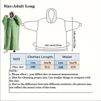 Extended Length Wearable Throw Blanket