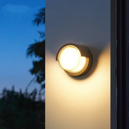 Solar-Powered Wall Light with Motion Detection for Outdoor Safety