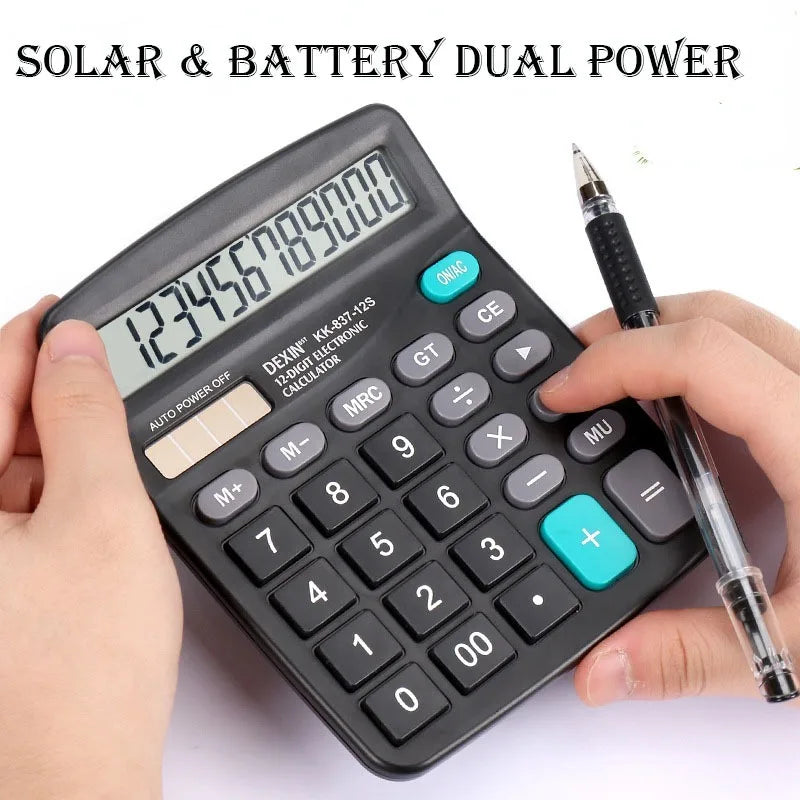 Solar-Powered Desktop Calculator with 12 Digits