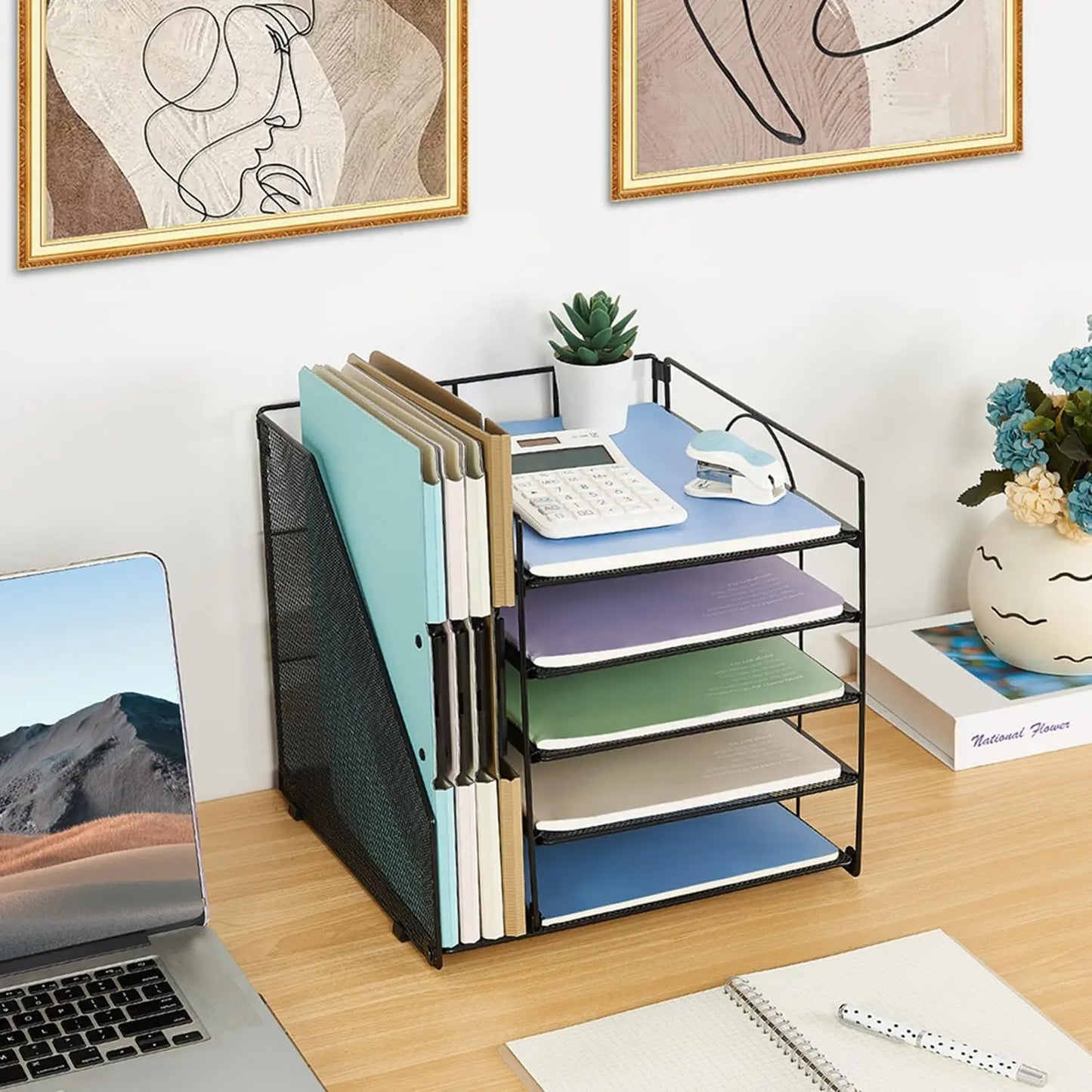 Desktop Organizer for Paper with 5 Tiers