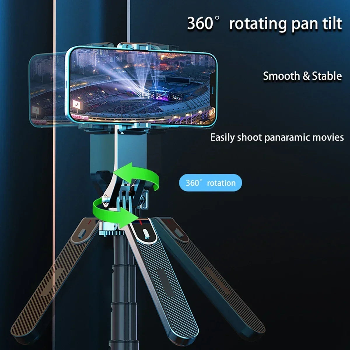 Camera Tripod with Remote Control Functionality