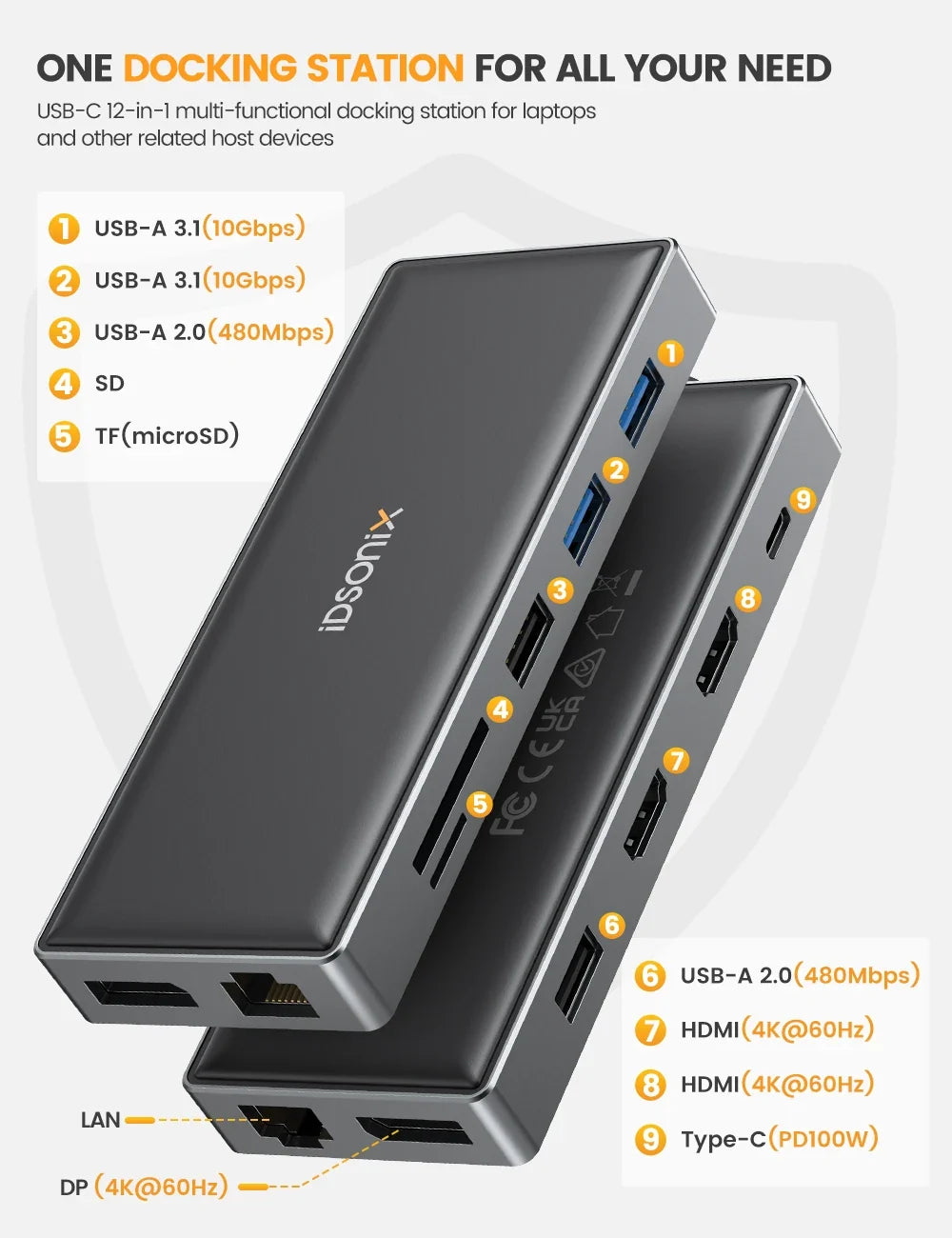 15-Port Multi-Function Docking Station