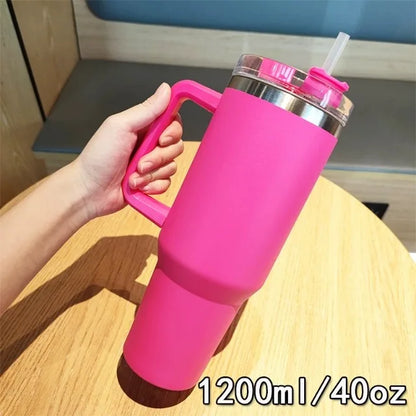 Water Bottle with Straw – Insulated Design