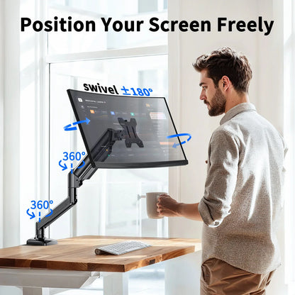 Gas Spring Monitor Arm for Adjustable Screen Positioning