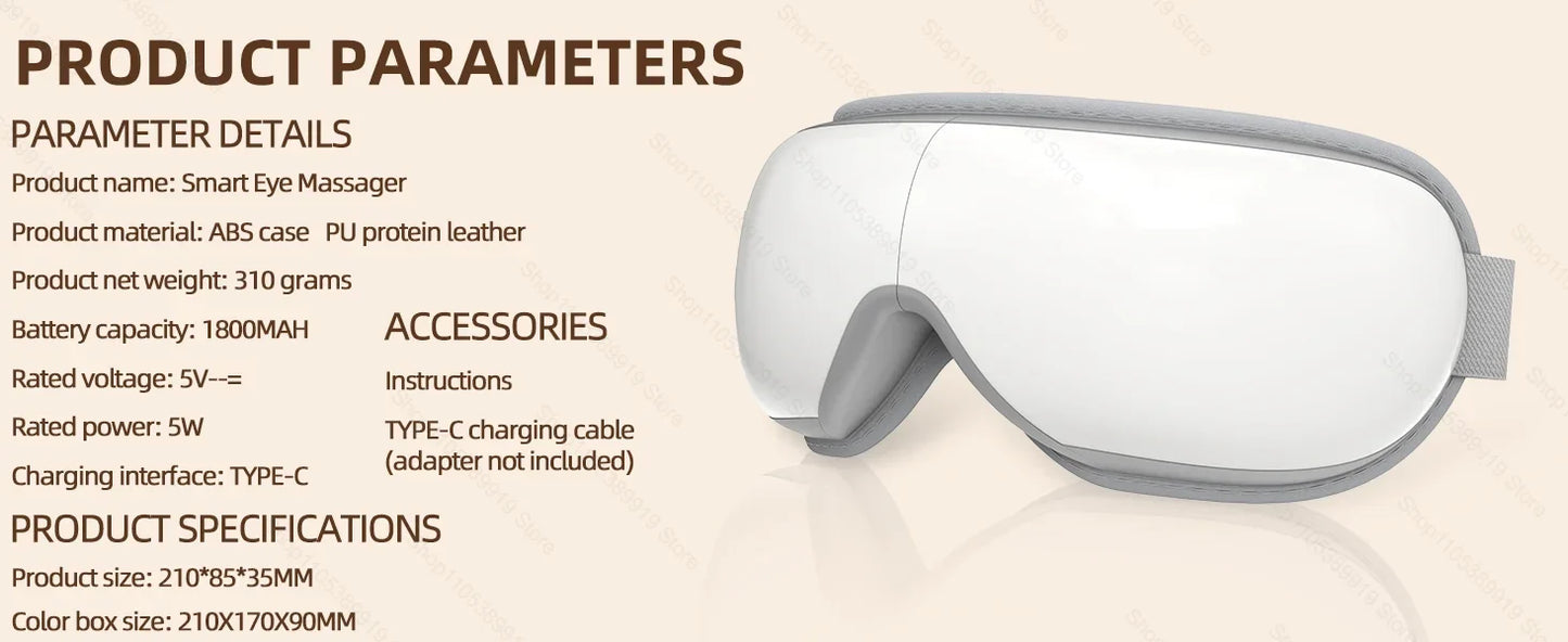 Eye Massager with Heat and Vibration Features