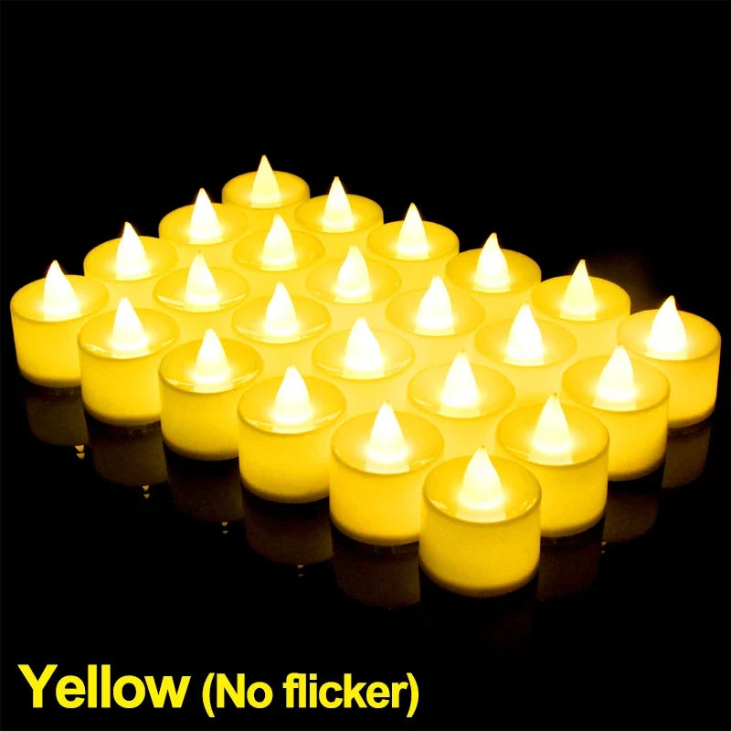 Unscented LED Tea Light Candles Without Flame