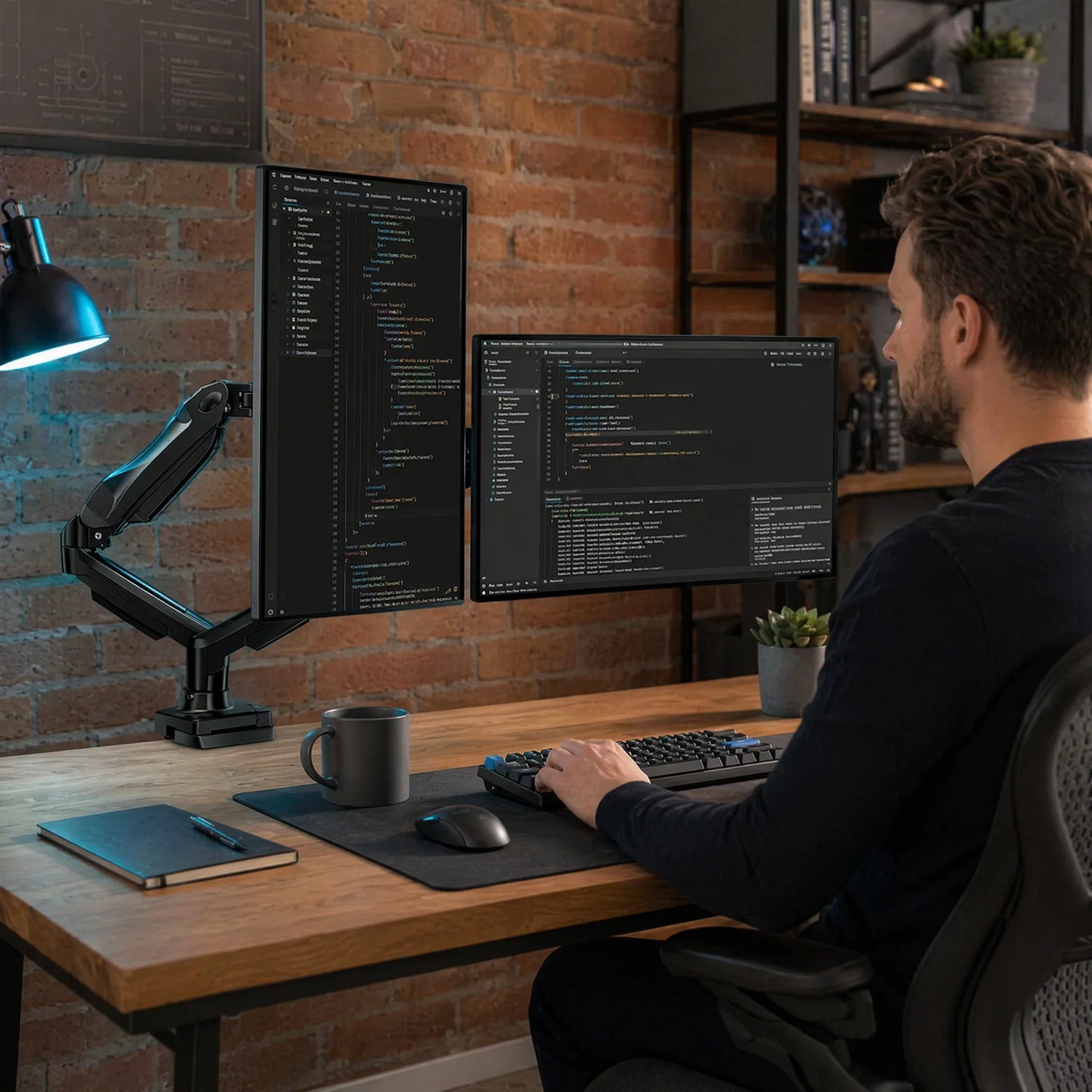 Desk Mount for Dual Monitors - Gaming Setup Stand
