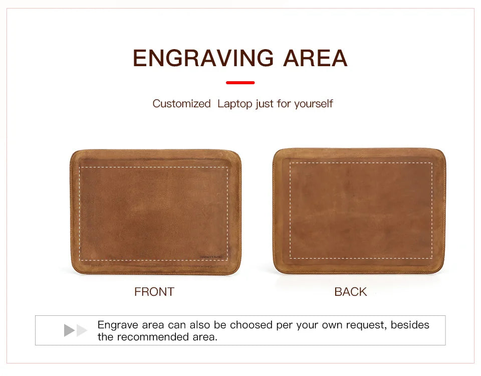 Genuine Leather Sleeve for Laptops
