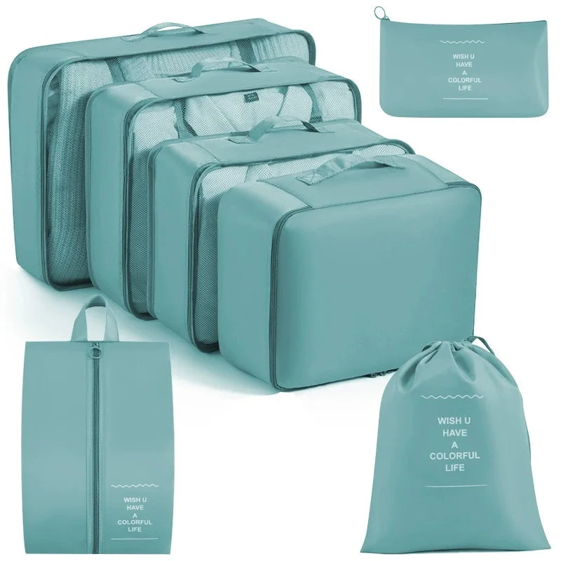 Set of Storage Cubes for Travel Packing