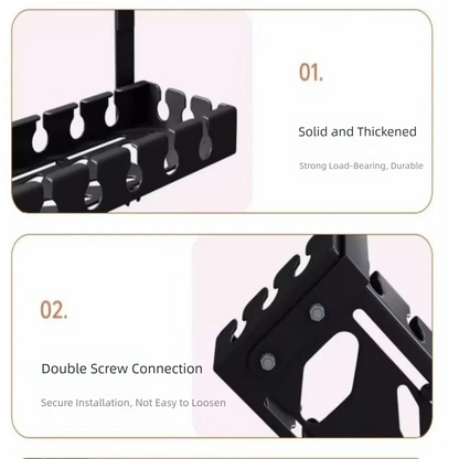 Adjustable Cable Organizer Tray for Under-Desk Use