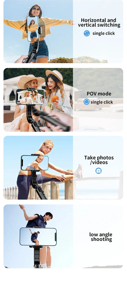 Wireless Gimbal Tripod Stabilizer with Bluetooth Connectivity