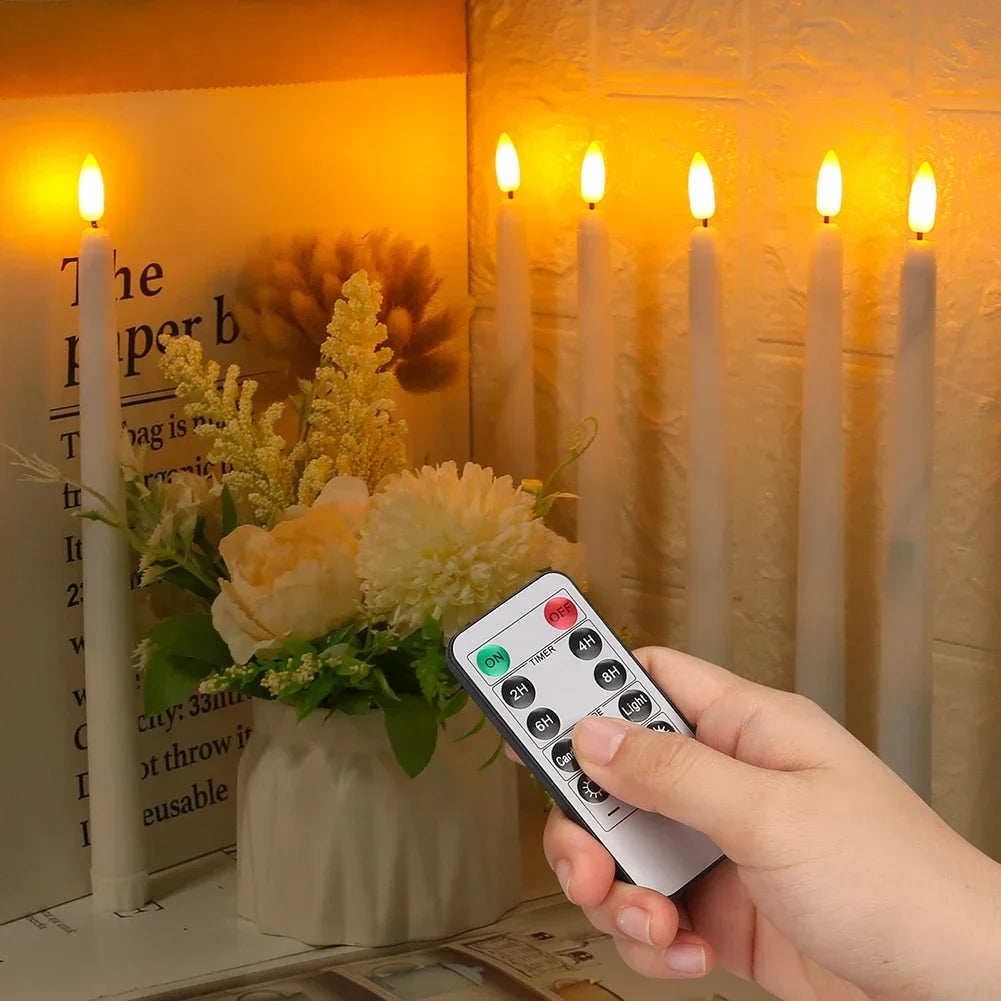 LED Taper Candles without Flame
