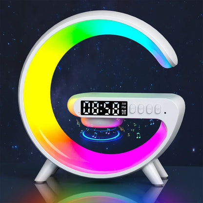 Wireless Charging Stand with RGB Alarm Clock Feature