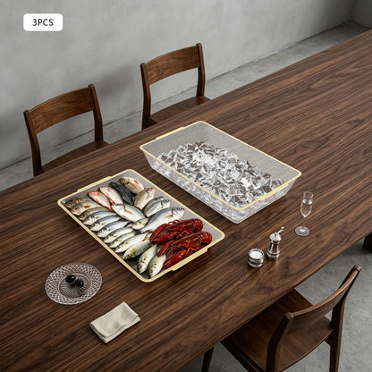Serving Set with Chilled Tray and Bowls