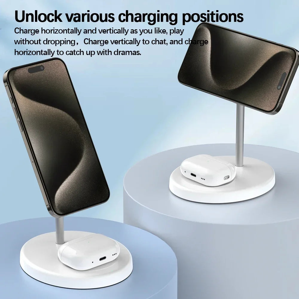 Dual Magnetic Wireless Charger Station