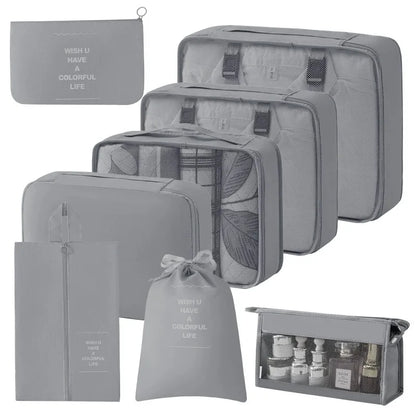 Set of Storage Cubes for Travel Packing