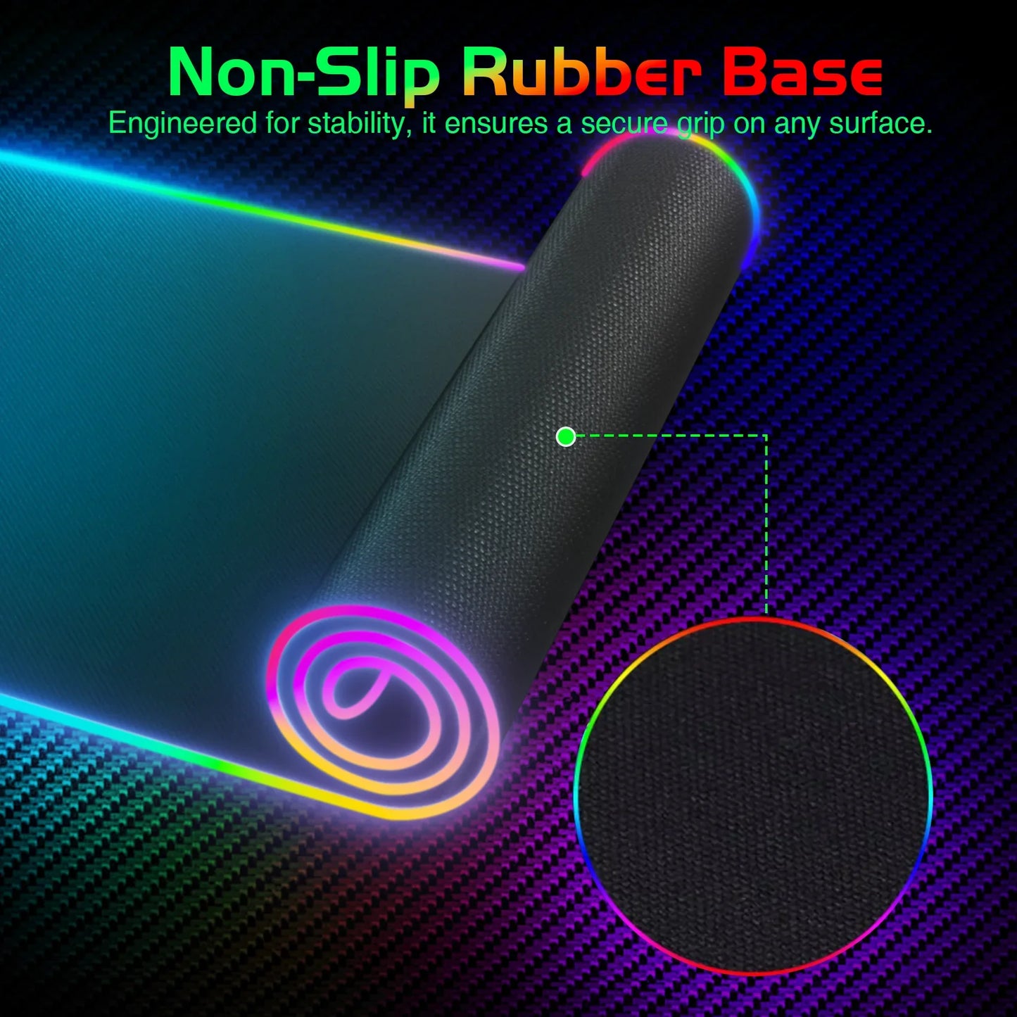 RGB Wireless Gaming Mouse Pad with Neon Lighting