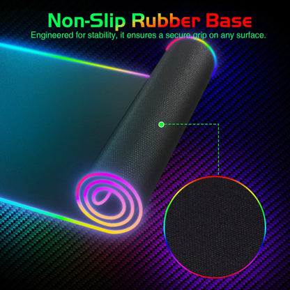 RGB Wireless Gaming Mouse Pad with Neon Lighting