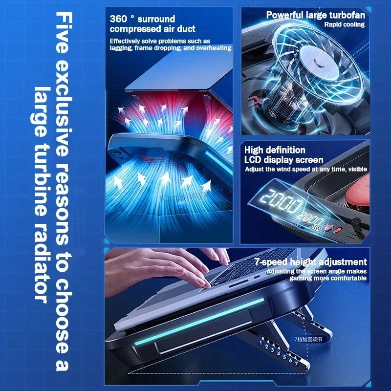 Cooling Pad for Laptops with Adjustable Design