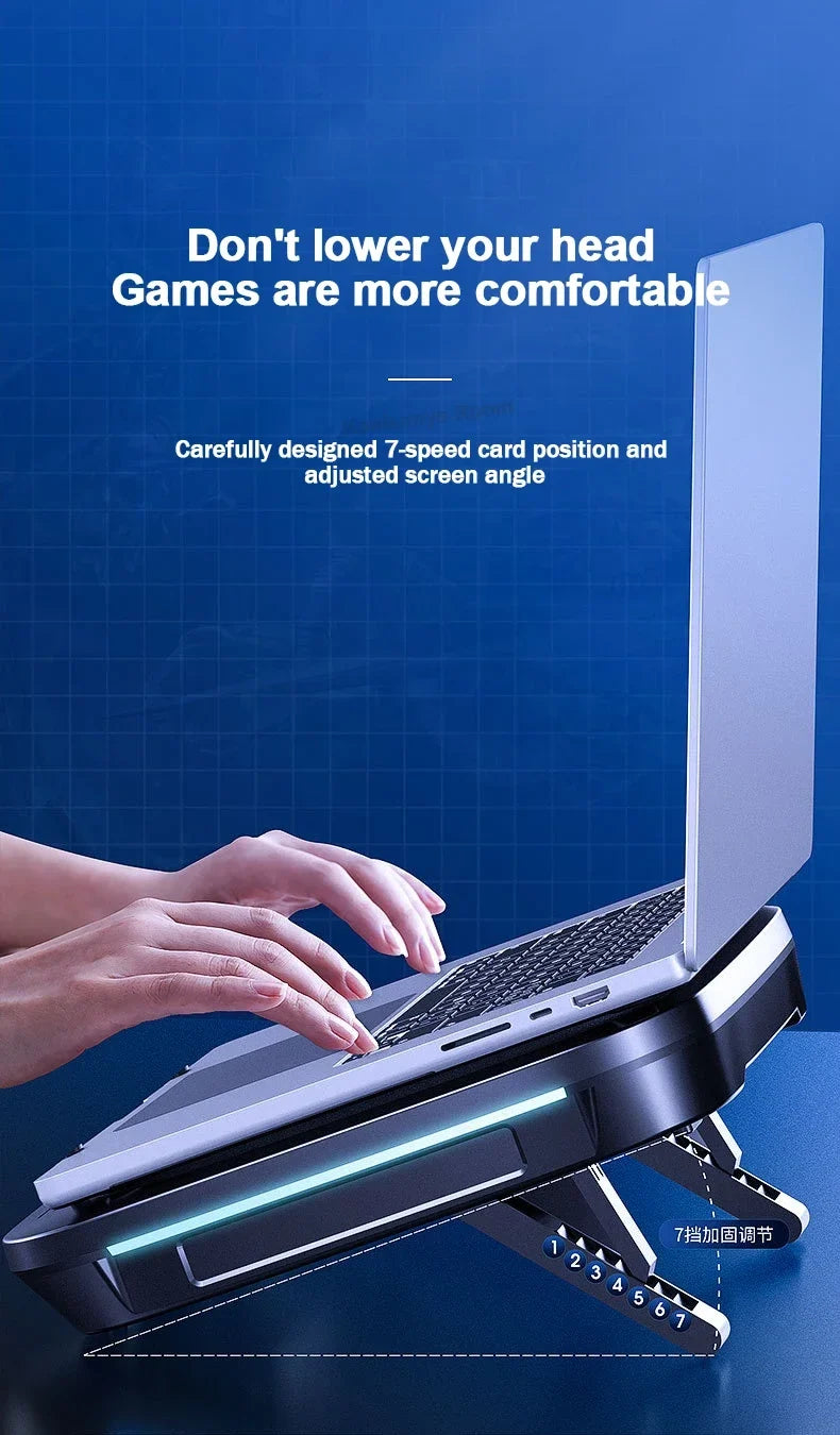 Cooling Pad for Laptops with Adjustable Design