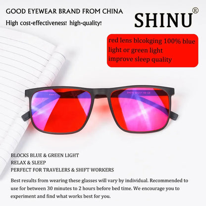Red Lens Blue Light Blocking Glasses
