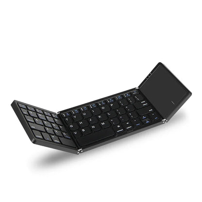 Compact Bluetooth Keyboard with Touchpad – Foldable Design
