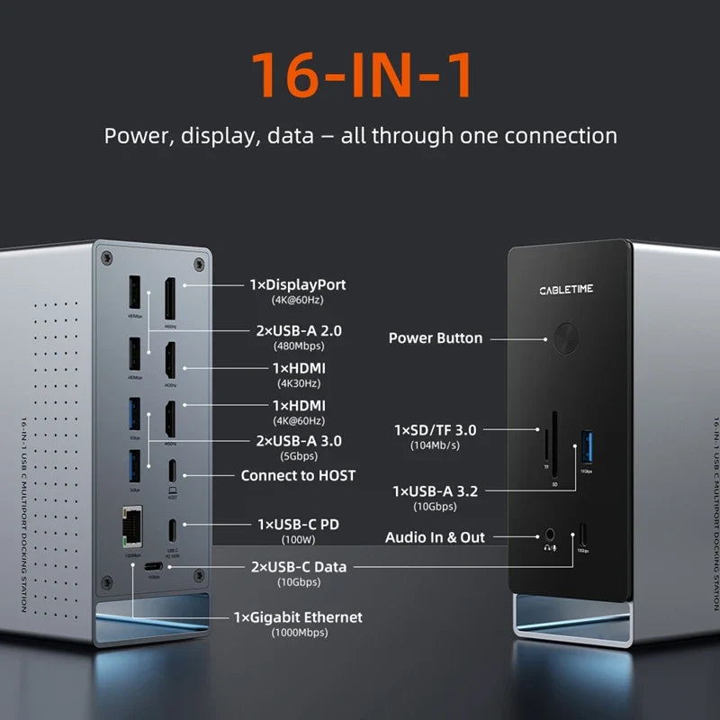 16-in-1 Multiport Docking Station