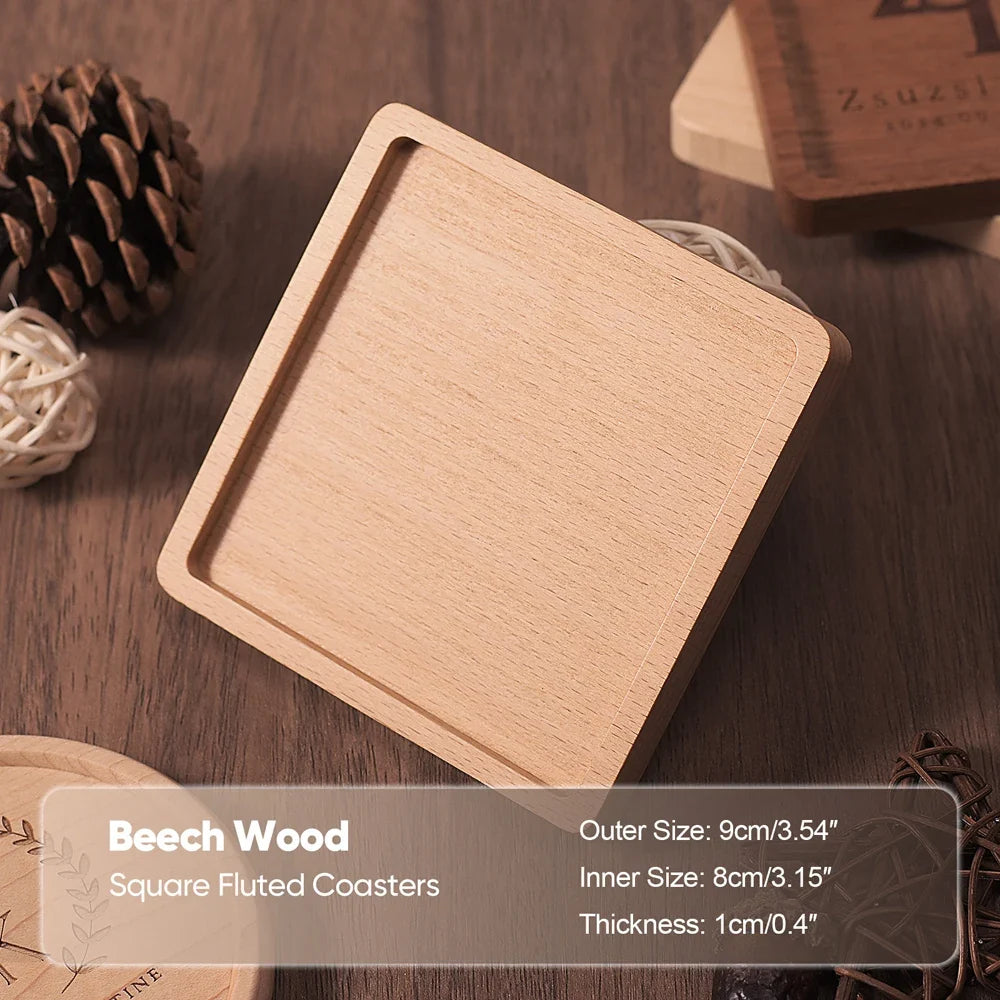 Solid Wood Round Drink Coaster