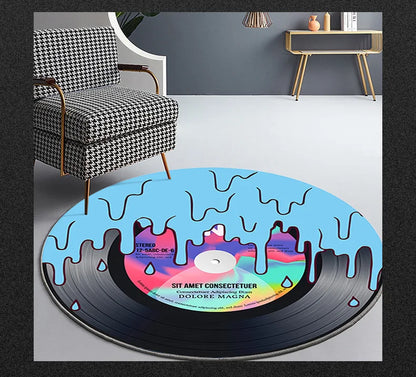 Round Decorative Area Rug for Game Room