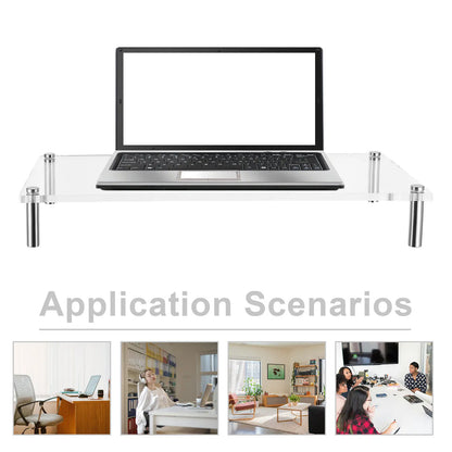 Desk Riser Stand in Clear Acrylic for Monitor Elevation