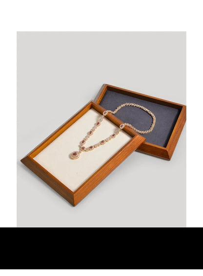 Elegant Wooden Tray for Bracelet Storage and Organization