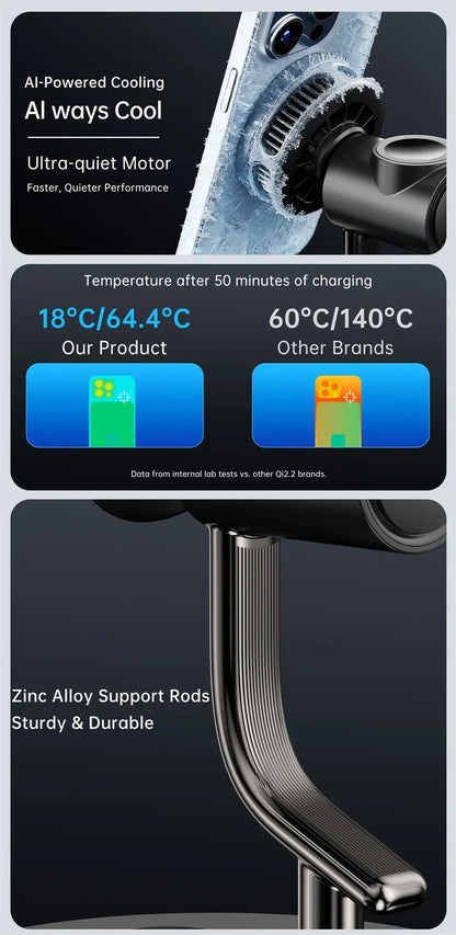 Wireless Charging Stand with Magnetic Fast Charge Feature