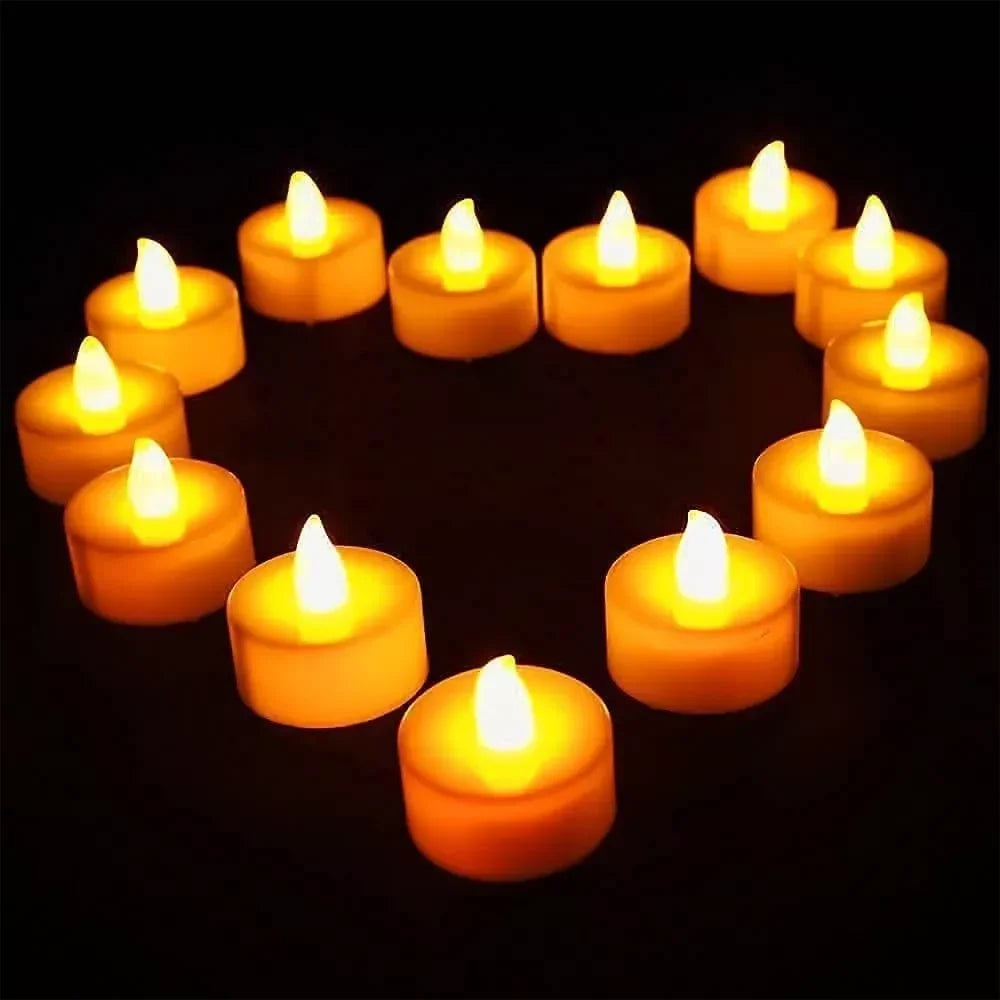 Unscented LED Tea Light Candles Without Flame