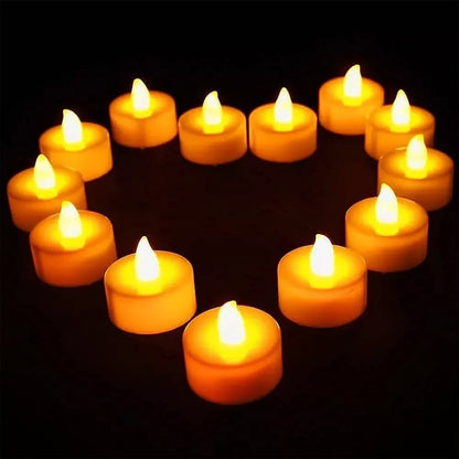 Unscented LED Tea Light Candles Without Flame