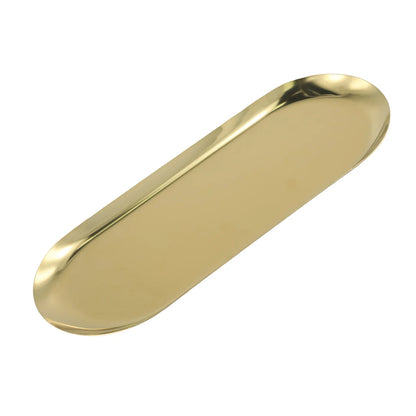 Stainless Steel Tray for Organized Storage in Gold Finish