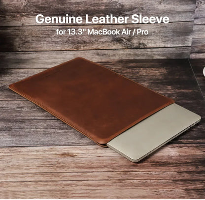 Authentic Leather Laptop Messenger Bag - Handcrafted Cowhide
