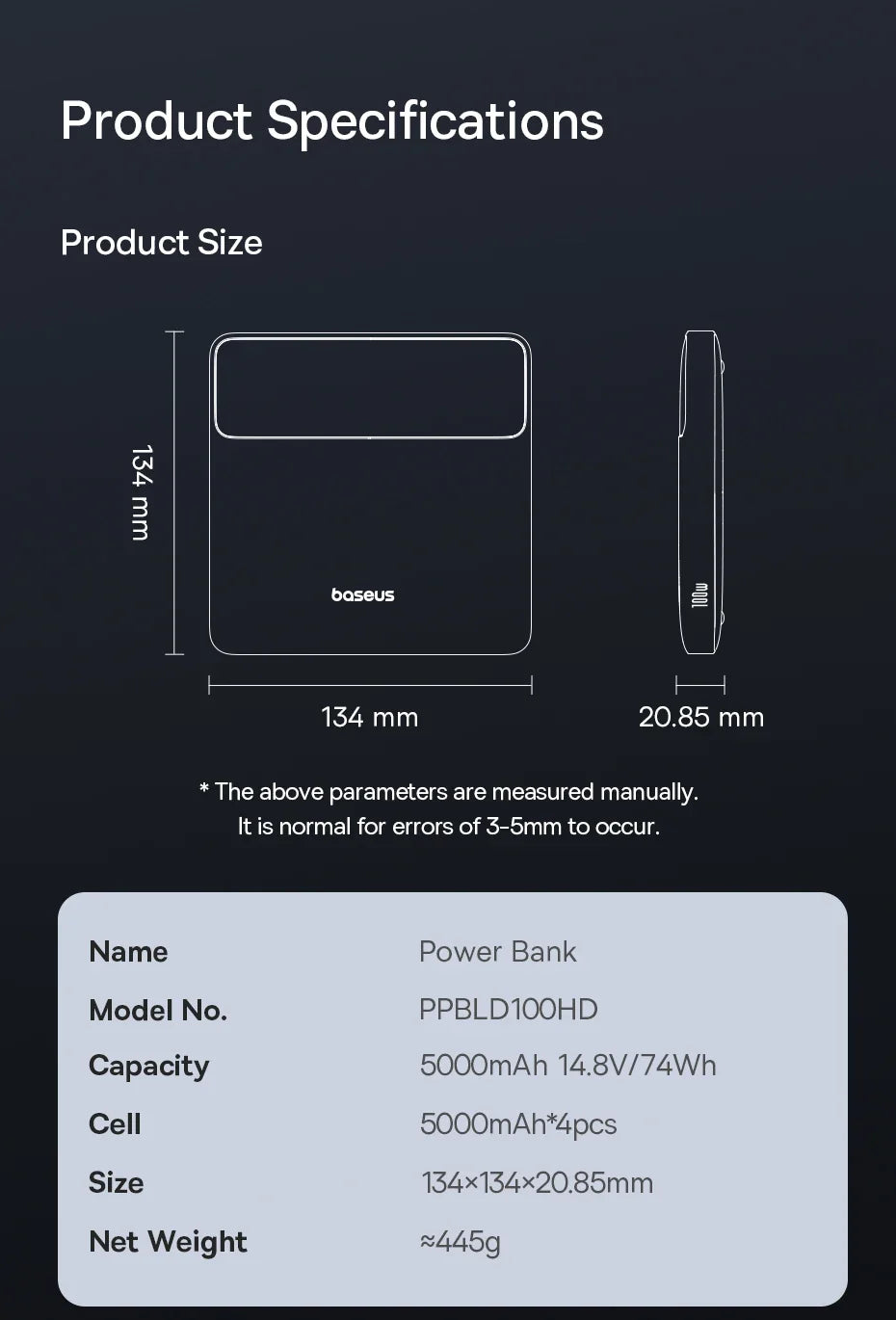 Fast Charging Power Bank 100W with PD Technology