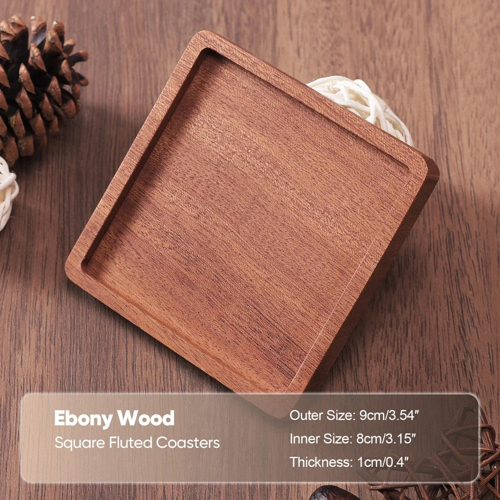Solid Wood Round Drink Coaster