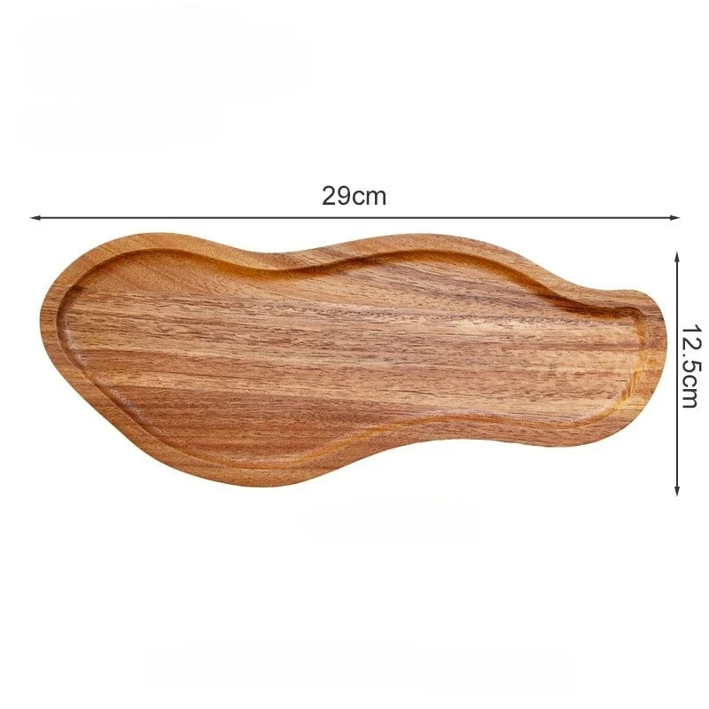 Wooden Serving and Organization Tray with Rustic Design
