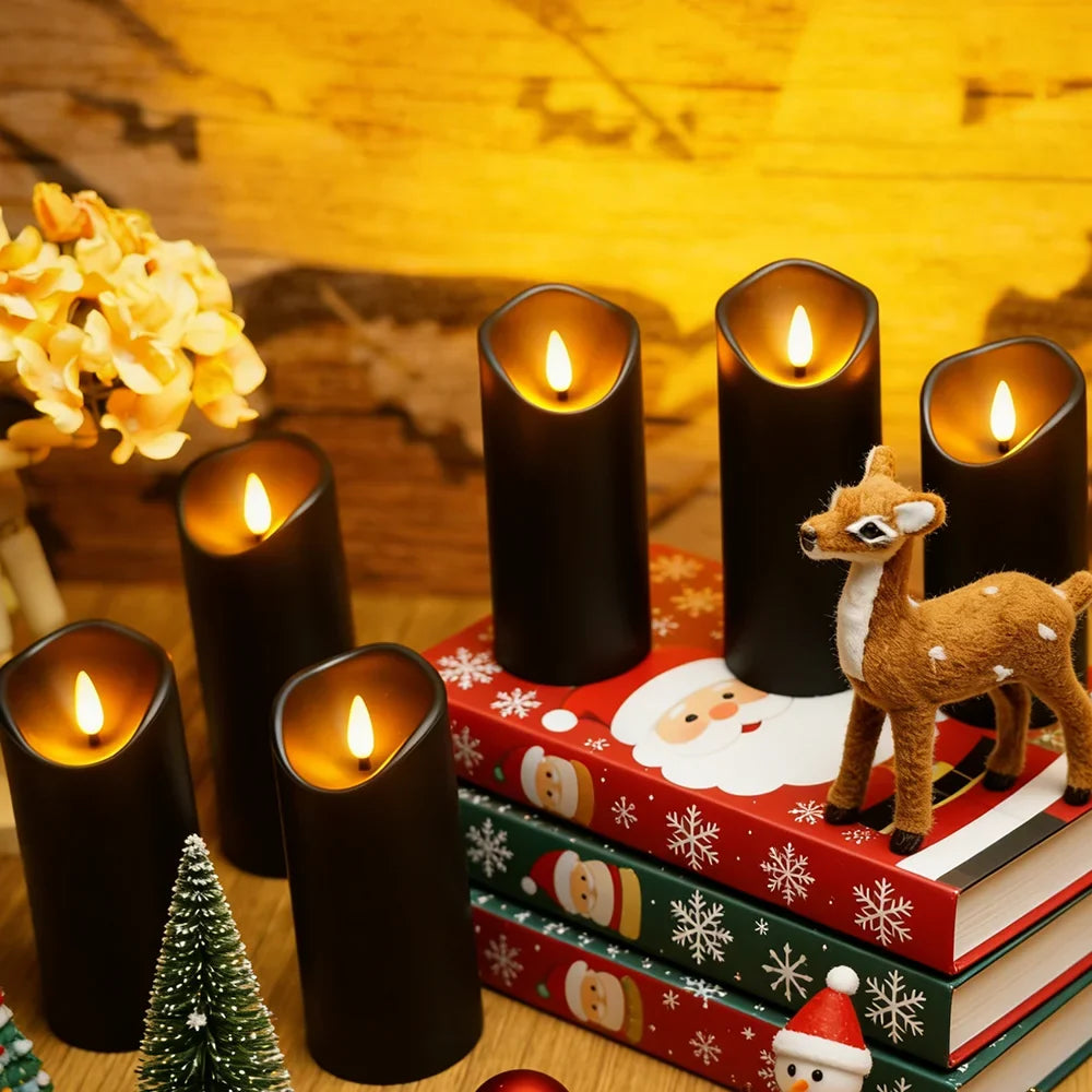 Set of 5 LED Candles Without Flame – Wobbling Design
