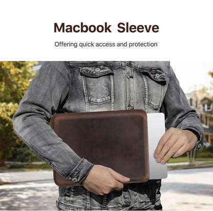 Genuine Leather Laptop Case with Modern Design