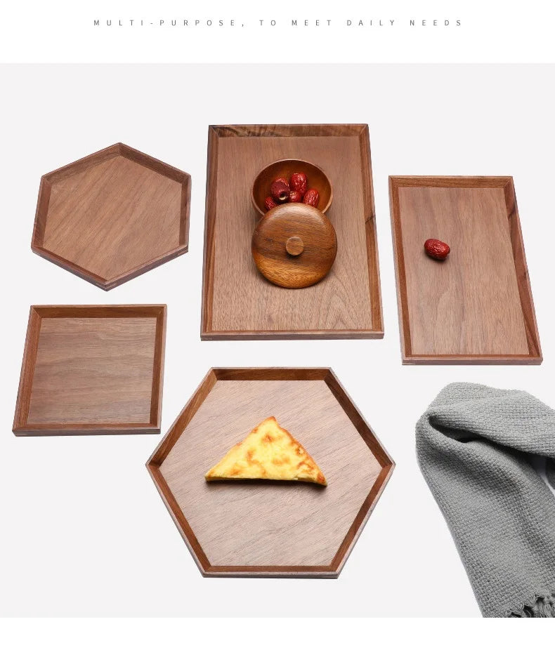 Hexagonal Fruit Dish in Black Walnut Finish