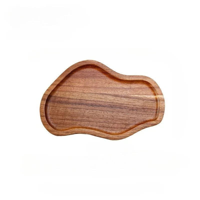 Wooden Serving and Organization Tray with Rustic Design