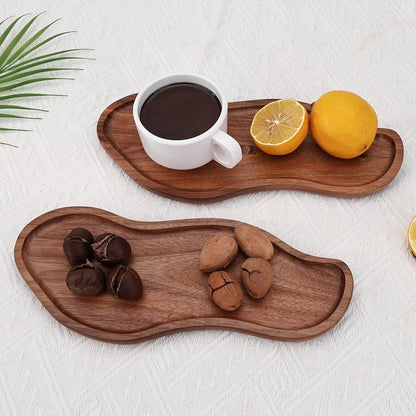 Wooden Serving and Organization Tray with Rustic Design