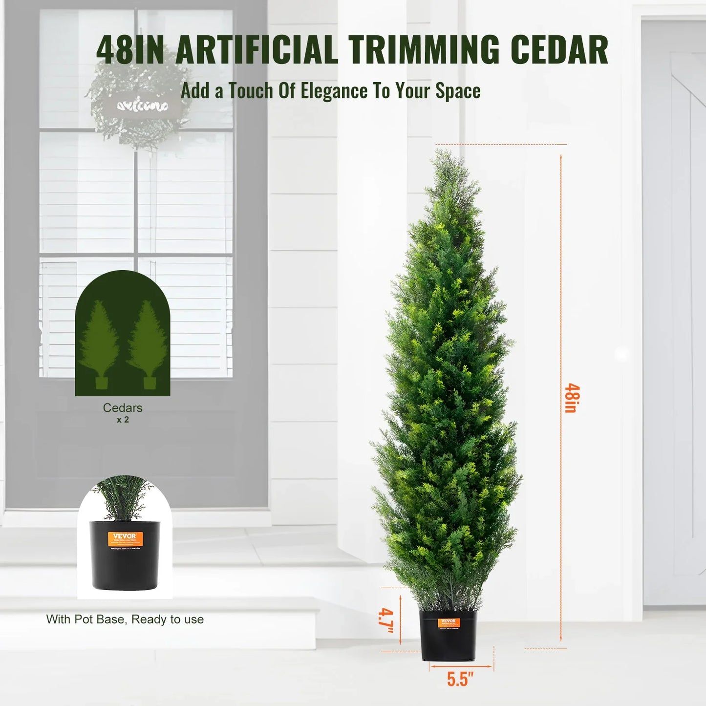 Cedar Faux Topiary Plant
