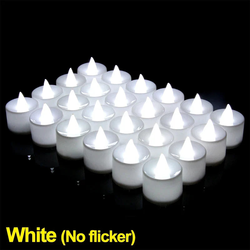 Unscented LED Tea Light Candles Without Flame